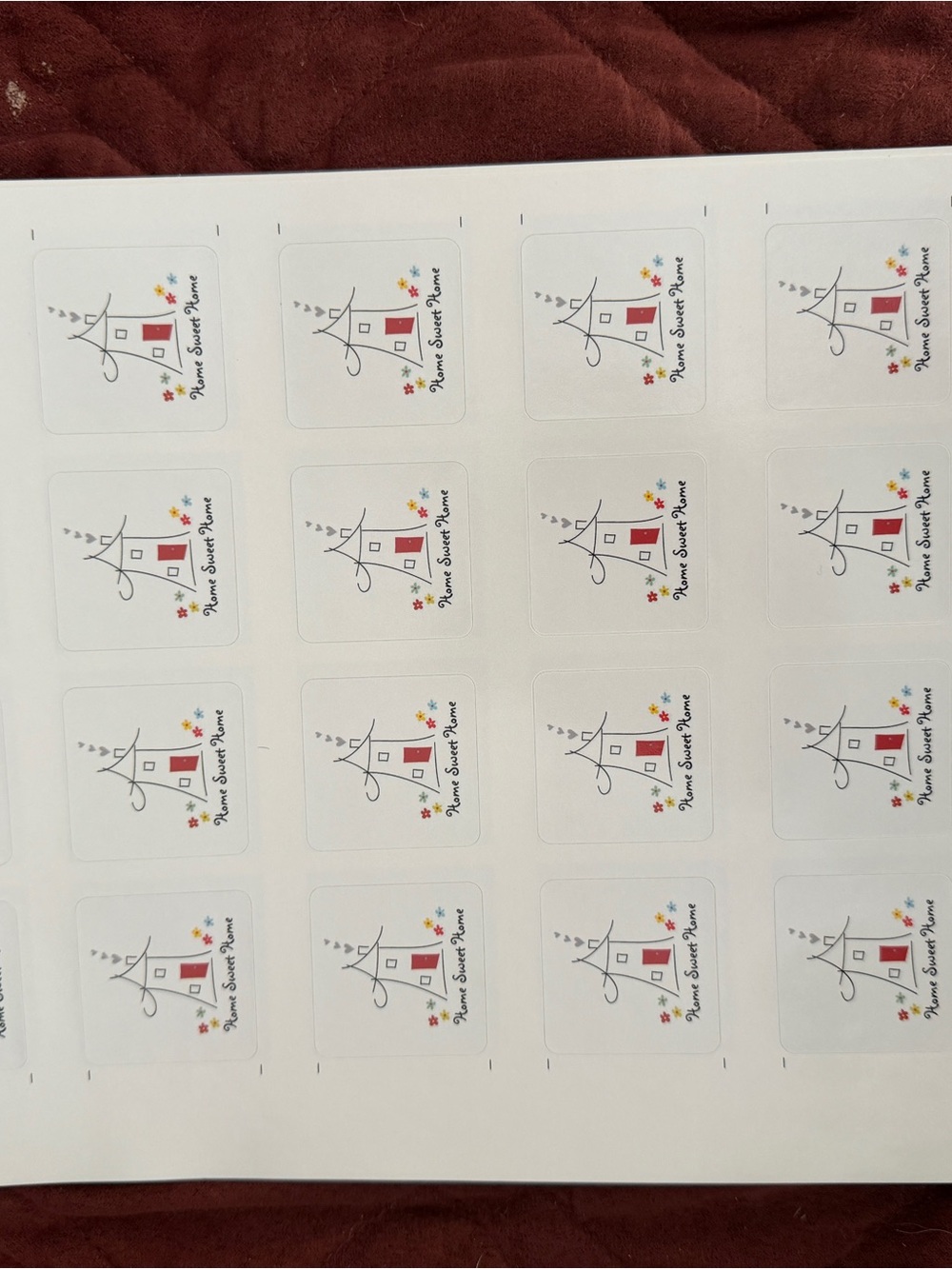 Red "Home Sweet Home" Sticker Sheet - Home Design - Picture 3 of 7